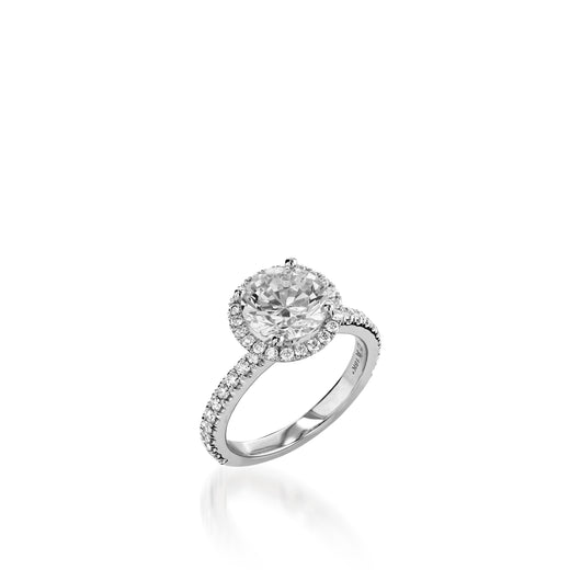 Majesty Round White Gold Engagement Ring