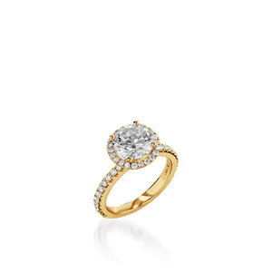 Majesty  Round Yellow Gold Engagement Ring