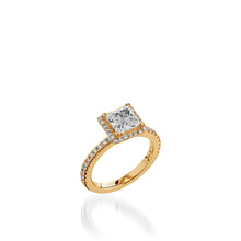 Load image into Gallery viewer, Majesty Princess Cut White Gold Engagement Ring
