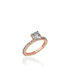 Duchess Round White Gold Engagement Ring