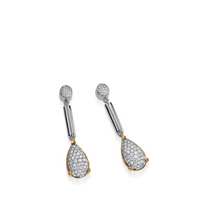 Bermuda  Pave Diamond Dangle Earrings