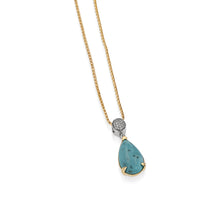 Load image into Gallery viewer, Bermuda Small Gemstone Pendant with Pave Diamonds
