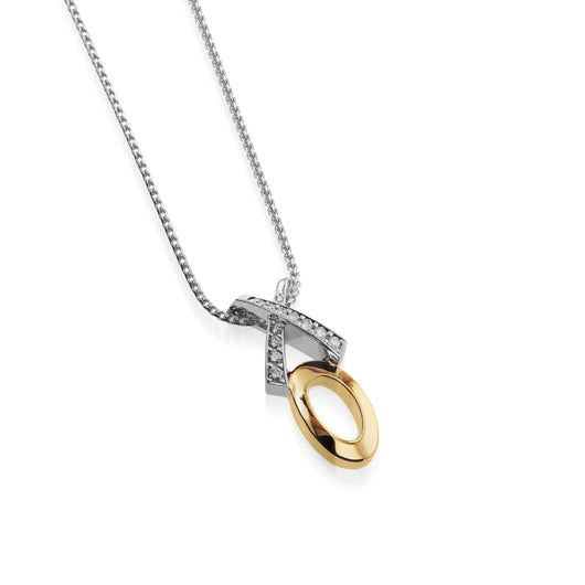 9ct Yellow Gold Diamond Initial 'O' Necklace