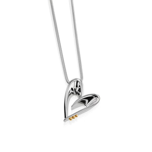 Entice Silver Heart Pendant Necklace