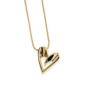 Entice Gold Heart Pendant Necklace
