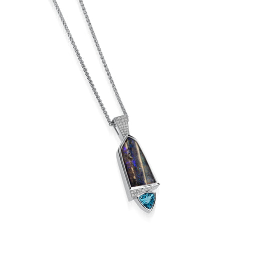 Signature Opal and Diamond Pendant Necklace