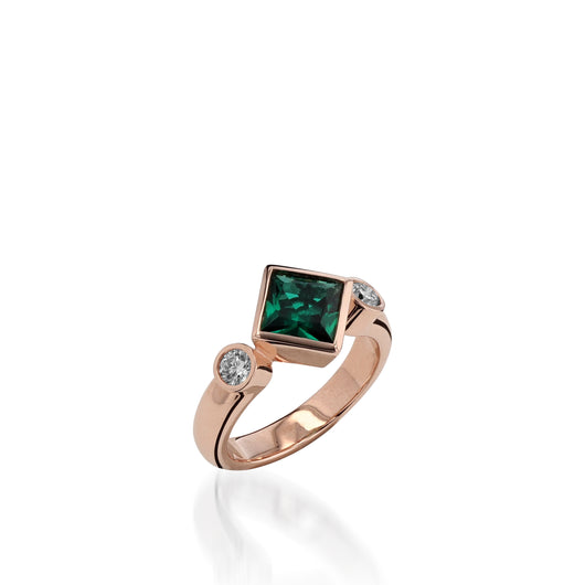 Paloma Lab-Grown Gemstone and Diamond Ring