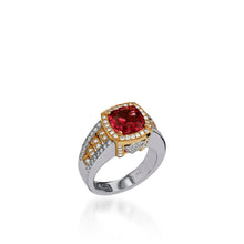 Load image into Gallery viewer, Signature Cushion Cut Rubellite Ring
