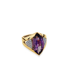 Load image into Gallery viewer, Signature Marquise Amethyst and Diamond Ring

