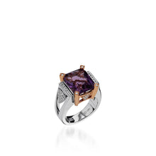 Load image into Gallery viewer, Signature Amethyst and Pave Diamond Ring
