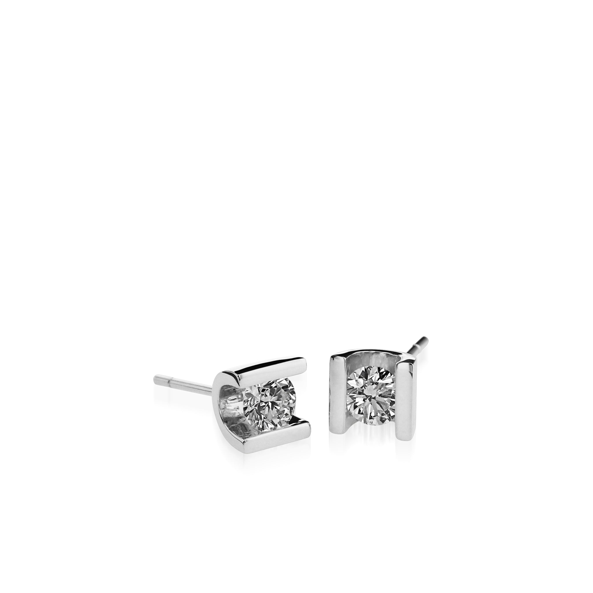 Uturn Diamond Stud Earrings – John Atencio