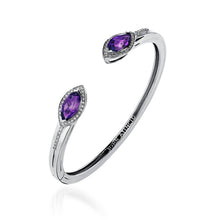 Load image into Gallery viewer, Elixir Gemstone Hinged Cuff with Diamonds
