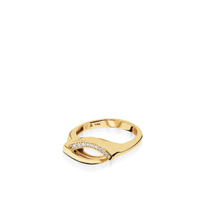 Paris Small East/West Pave Diamond Ring