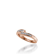 Load image into Gallery viewer, Techla Rose Gold, Diamond Wedding Band
