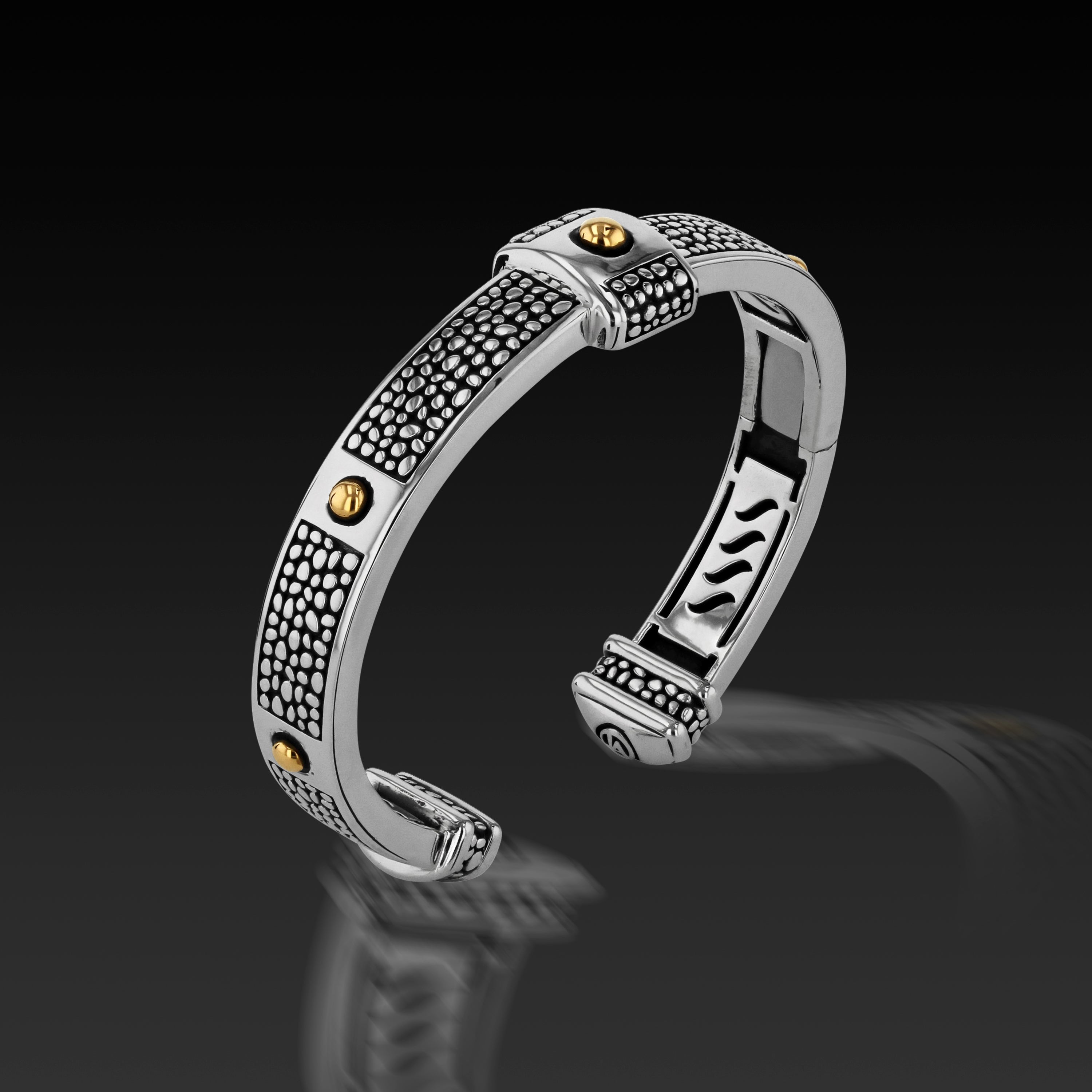Matrix Cuff Bracelet with 14-karat Gold – John Atencio