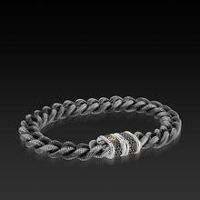 Load image into Gallery viewer, Matrix Chain Black Diamond Bracelet
