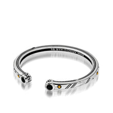 Load image into Gallery viewer, Women&#39;s Sterling Silver and 14-karat yellow gold Solar Cuff Bracelet
