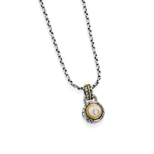 Load image into Gallery viewer, Solar Eclipse Pearl Pendant Necklace
