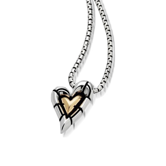 Women's Sterling silver and 14 karat yellow gold Capture Heart Pendant