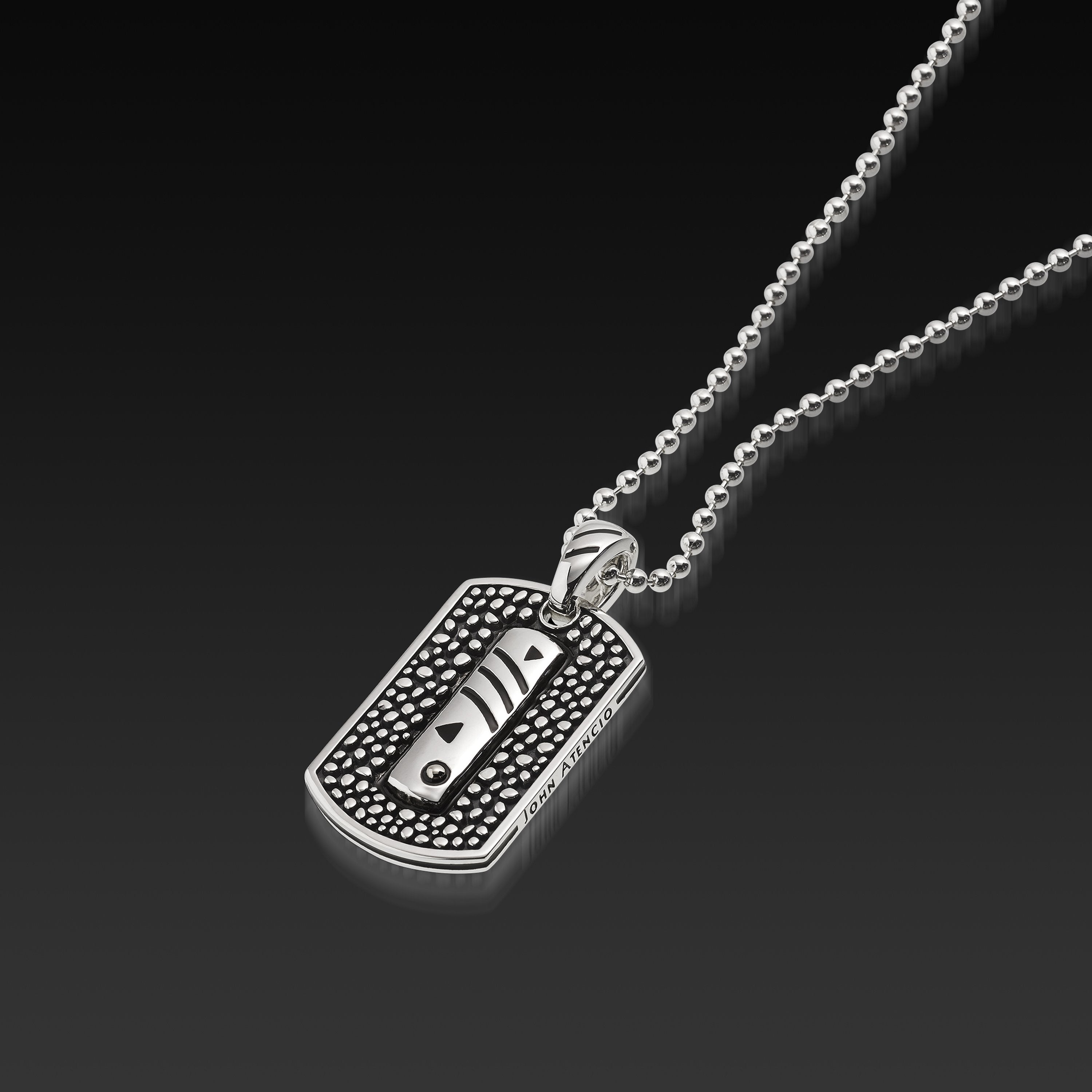 Matrix Dog Tag Pendant Necklace – John Atencio