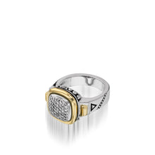 Load image into Gallery viewer, Women's Sterling Silver and 14 karat Yellow Gold Chorus Diamond Ring
