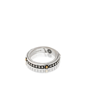Women's Sterling Silver and 14 karat Yellow Gold Chorus Stack Ring