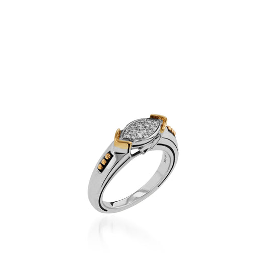 Elixir Small Stack Pave Diamond Ring