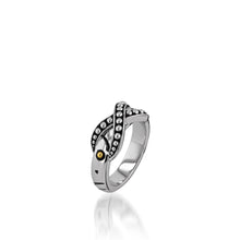 Load image into Gallery viewer, Women&#39;s Sterling Silver and 14-karat yellow gold Solar Ring
