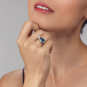 Venture Gemstone Ring with Diamonds